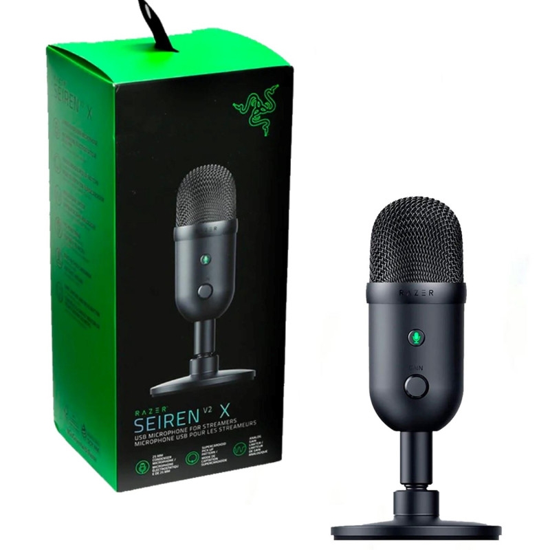 MICROFONO RAZER SEIREN V2 X USB BLACK - GoldenTech Store